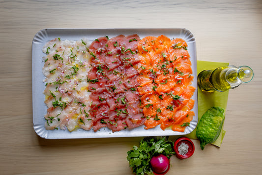 Carpaccio de Saumon, Thon et Dorade