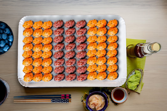 Sushi tartare saumon+ tartare thon